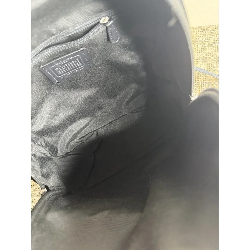 COACH Horse and Carriage Backpack F84225 Black PVC Leather Unisex